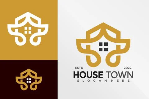 House Town Logo Design Vector illustration template Stock Illustration