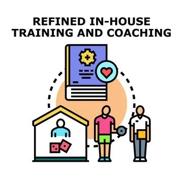 In house training and coaching concept illustration Stock Illustration