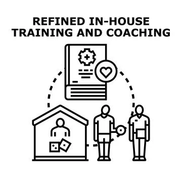 In house training and coaching concept illustration Stock Illustration