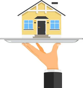 House on tray Stock Illustration