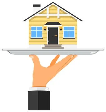 House on tray Stock Illustration