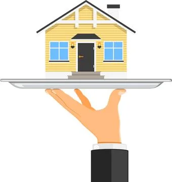 House on tray Stock Illustration