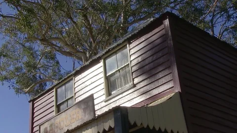 House with trees shot Stock Footage 84805695