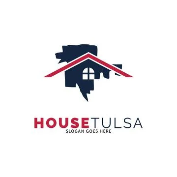 House in Tulsa City Icon Vector Logo Template Illustration Design Stock Illustration
