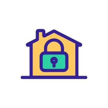 House turnkey icon vector. Isolated contour symbol illustration 스톡 일러스트
