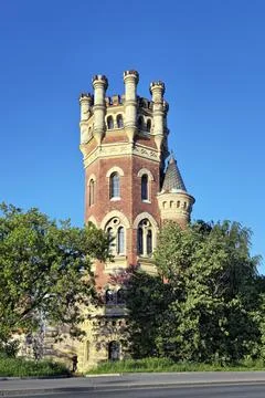 House with turrets. Stock Photos
