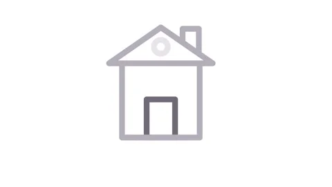 A house with two arrows, one pointing left and the other pointing right, sy.. 库存影片 334778112