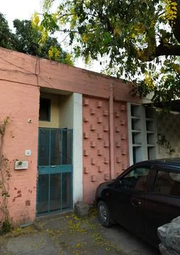 House Type 13 designed by Pierre Jeanneret, Punjab State, Chandigarh, India Fotos de archivo