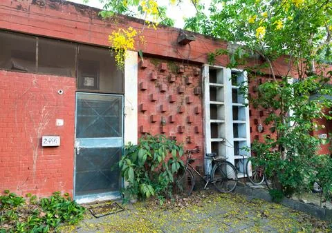 House Type 13 designed by Pierre Jeanneret, Punjab State, Chandigarh, India Fotos de archivo