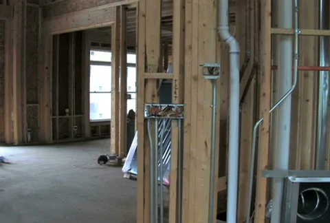 House Under Construction 2 Stock Footage 475178