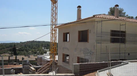 House Under Construction Stock Footage 54580527