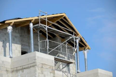 House under construction Stock Photos