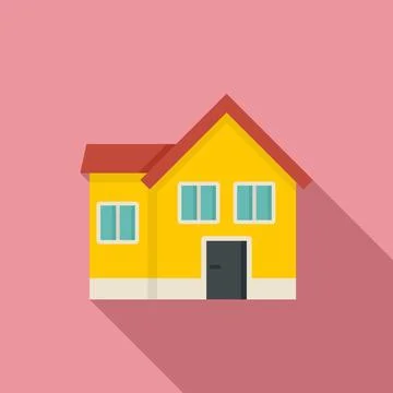 House utilities icon, flat style Stock Illustration