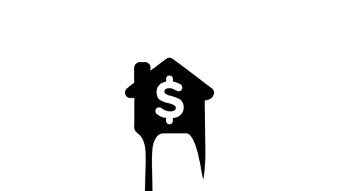 House value decreasing animation on white background 库存影片 327761470