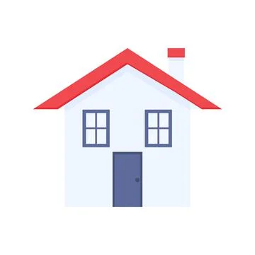 House vector icon in flat style isolated on white background. Stock Illustration