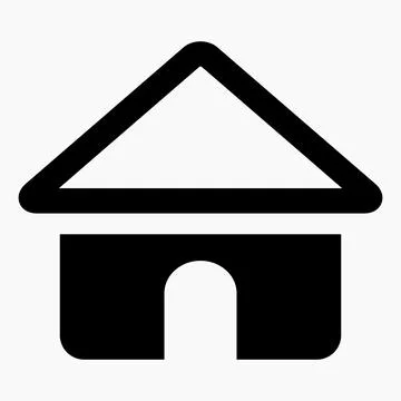 HOUSE vector icon isolated minimal single flat linear icon Stock Illustration