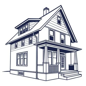 House Vector Illustration Flat Architecture Style vector illustration desig.. Stock Illustration