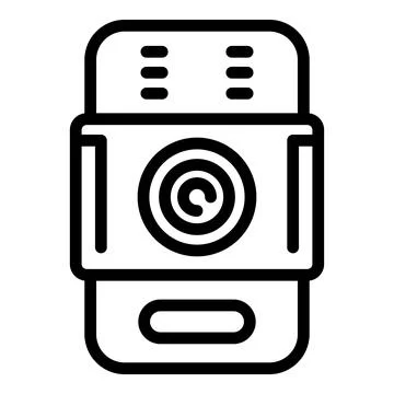 House video intercom icon outline vector. Control entrance Stock Illustration