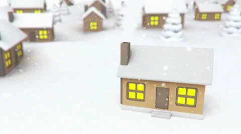 House on village background Stock Footage 8992489
