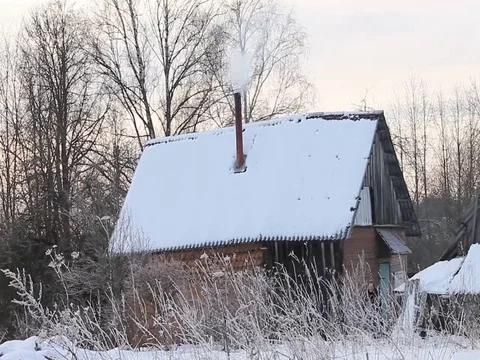 House in the village Stock Footage 70419442