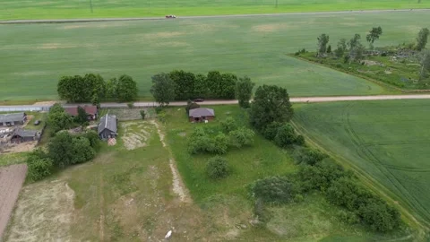 A house in the village Stock Footage 244662996