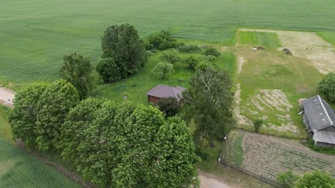 A house in the village Stock Footage 244663779