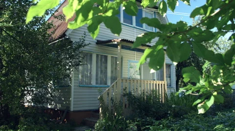 House in the village. Summer house Stock Footage