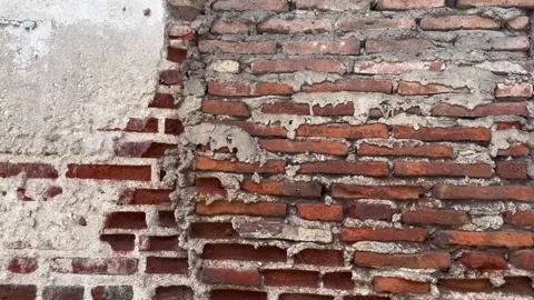House wall background. Red brick wall for home interior design. Stock Footage 303688601