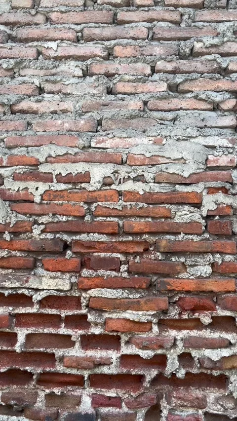 House wall background. Red brick wall for home interior design. Stock Footage 303688614