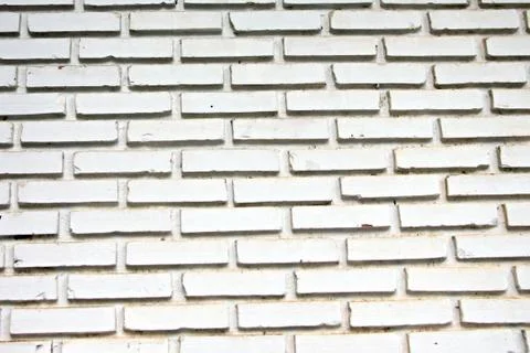 House wall made ??of white bricks. Stock Photos