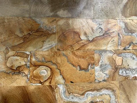 House wall with orange abstract pattern (texture , background) Stock Photos