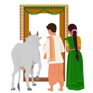 House warming ceremony Stock Illustration