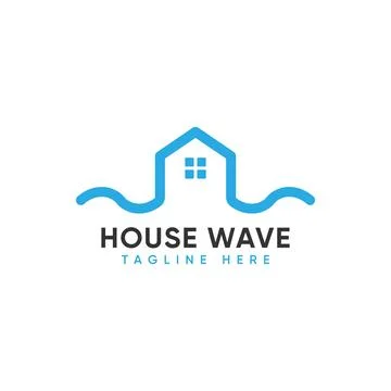 House wave logo Illustrazione stock