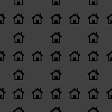 House web icon. flat design. Seamless pattern. 스톡 일러스트