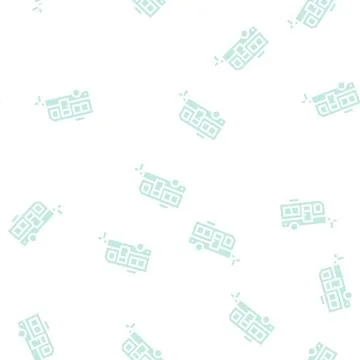 House on wheels glyph vector seamless pattern イラスト素材