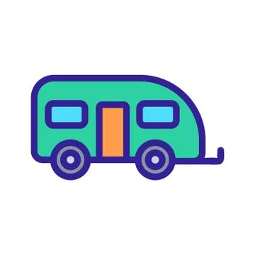 House on Wheels icon vector. Isolated contour symbol illustration 스톡 일러스트