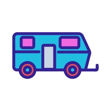 House on Wheels icon vector. Isolated contour symbol illustration 스톡 일러스트