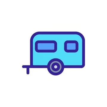 House on Wheels icon vector. Isolated contour symbol illustration Illustration