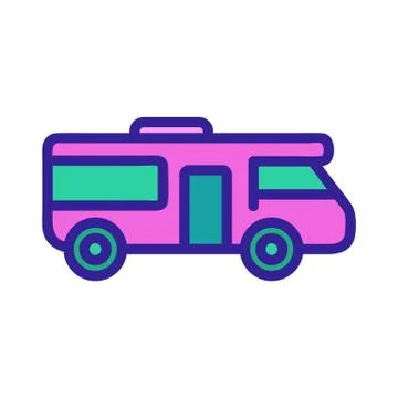 House on Wheels icon vector. Isolated contour symbol illustration Иллюстрация
