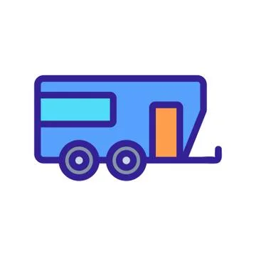 House on Wheels icon vector. Isolated contour symbol illustration 库存插图