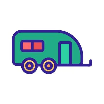 House on Wheels icon vector. Isolated contour symbol illustration 스톡 일러스트