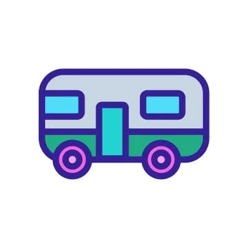 House on Wheels icon vector. Isolated contour symbol illustration Иллюстрация