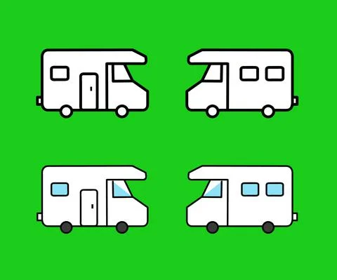 House on wheels. Vector illustration. Stock Illustration