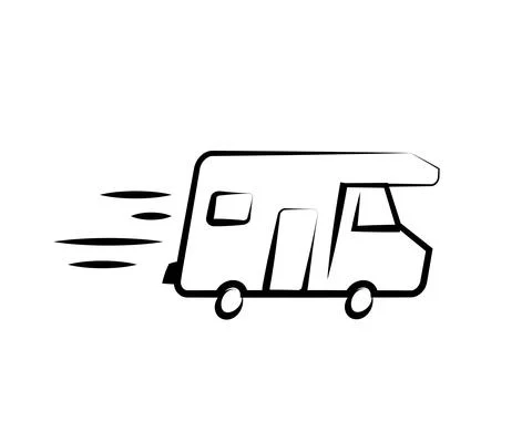 House on wheels. Vector illustration. Stock Illustration