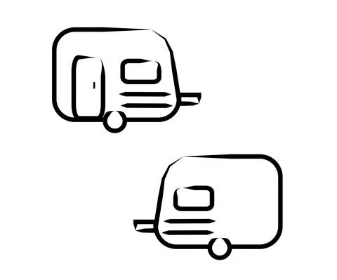 House on wheels. Vector illustration. Stock Illustration