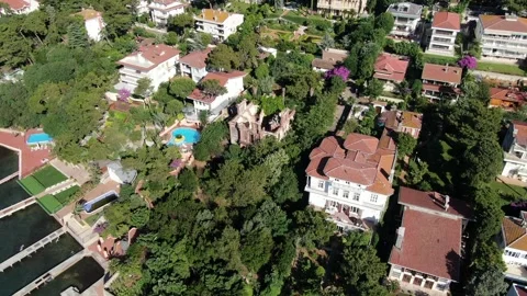 The house where Leon Trotsky lived between 1929 and 1933 in Istanbul Büyükada. Stock Footage 249513775