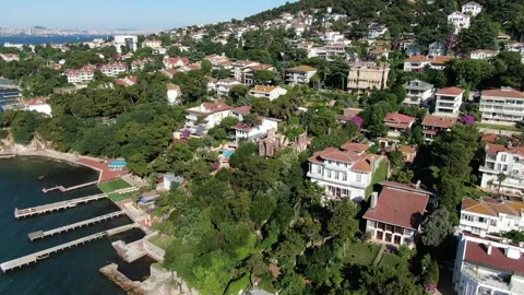 The house where Leon Trotsky lived between 1929 and 1933 in Istanbul Büyükada. Stock Footage 249513835