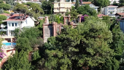 The house where Leon Trotsky lived between 1929 and 1933 in Istanbul Büyükada. Stock Footage 249513851