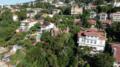 The house where Leon Trotsky lived between 1929 and 1933 in Istanbul Büyükada. Stock Footage 249513913