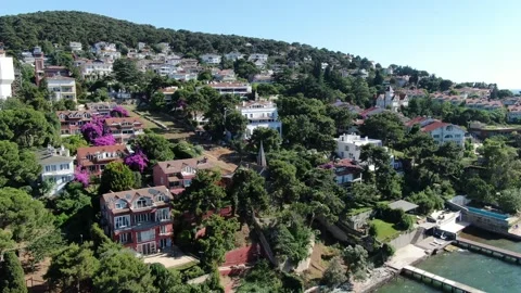 The house where Leon Trotsky lived between 1929 and 1933 in Istanbul Büyükada. Stock Footage 249513928